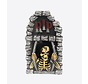 Halloween decoration tombstone 56 cm - Moving skull with LED