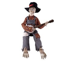 Funny Fashion Gitaar spelend skelet