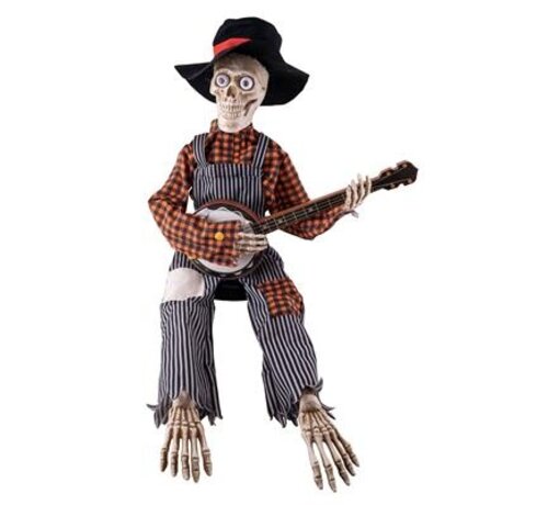 Funny Fashion Guitar Playing Skeleton - Moving skeleton with light and sound