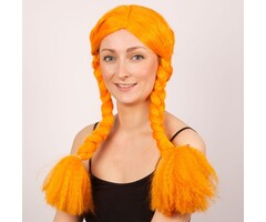Partyline Pruik Heidi oranje