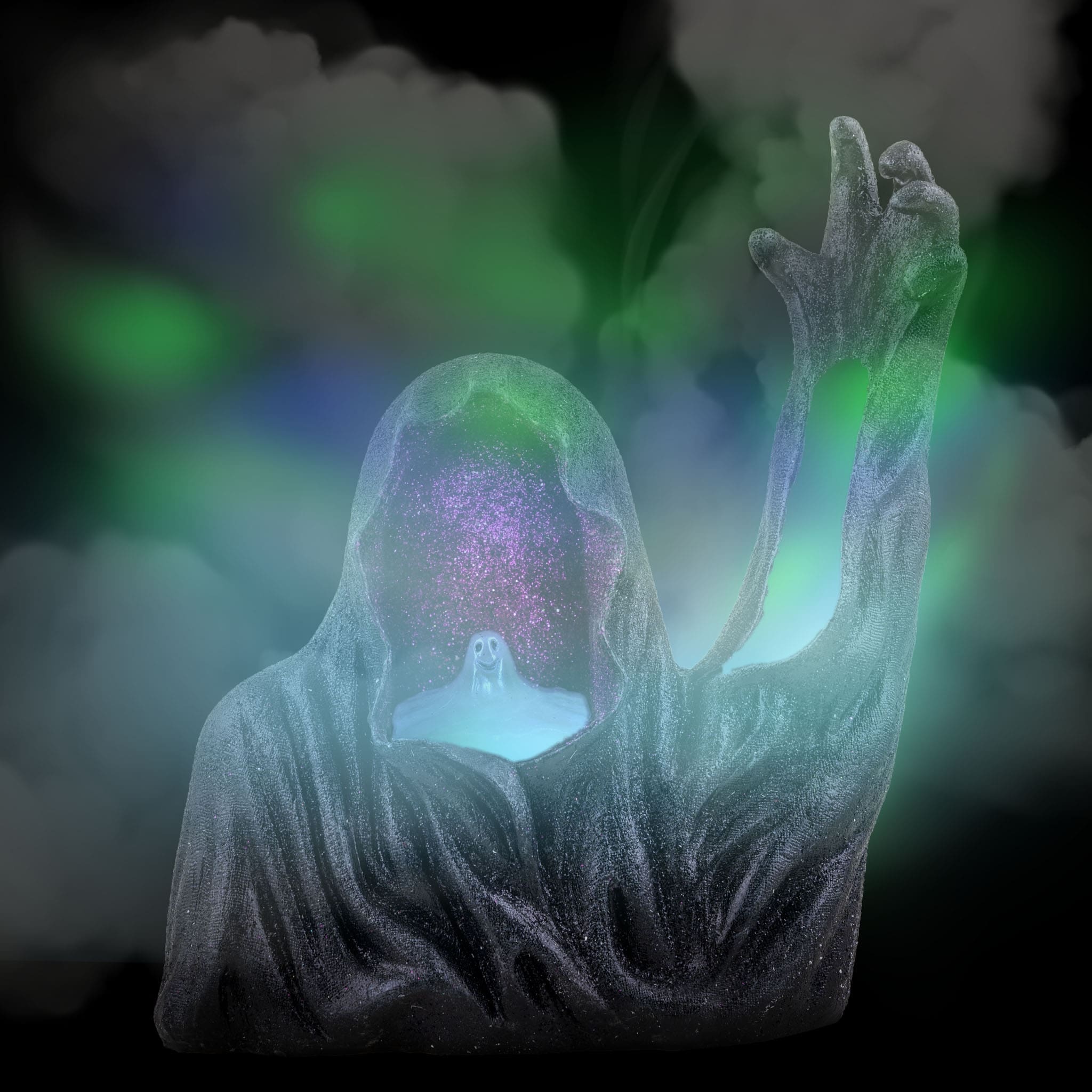 Funny Fashion Ghost with smoke maker - Halloween decoration ghost with smoke maker