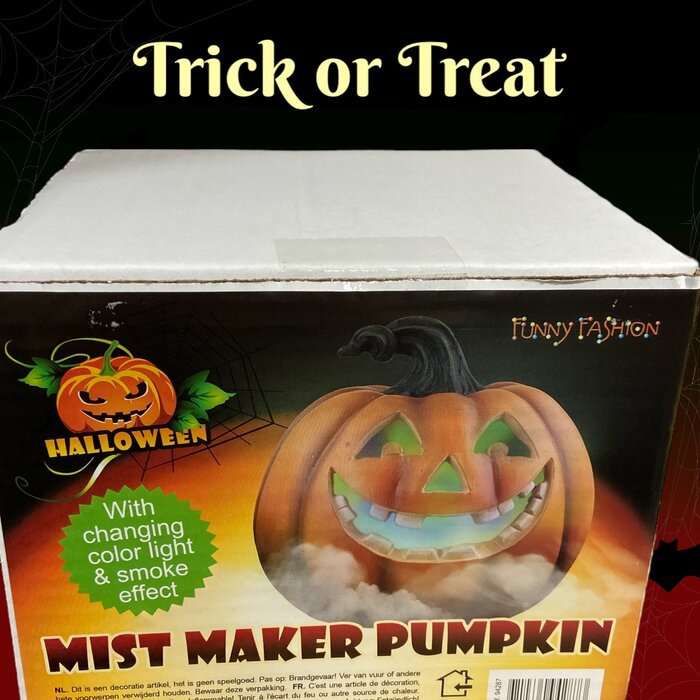 Funny Fashion Pompoen met rookmaker - Halloween decoratie pompoen met rookmaker