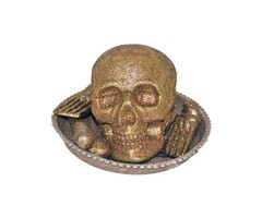 Funny Fashion Dish with glitter skull and bones