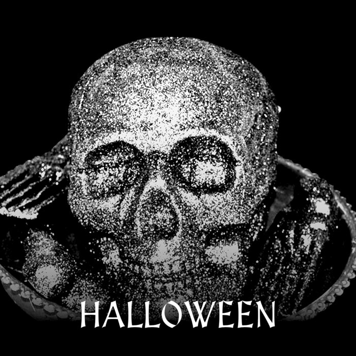 Funny Fashion Schotel met glitter doodshoofd en botten - Halloween decoratie schotel met licht