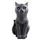 Chat effrayant 30 cm - Décoration chat avec lumière et tête mobile
