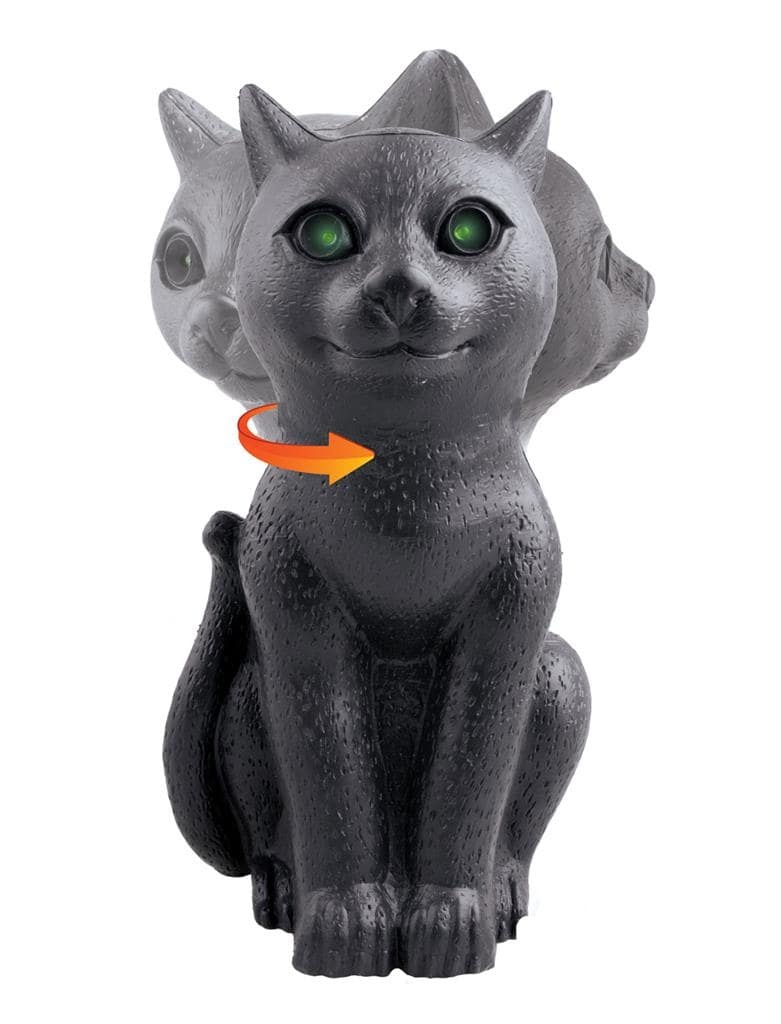 Funny Fashion Scary cat 30 cm - Decoration cat with light and moving head