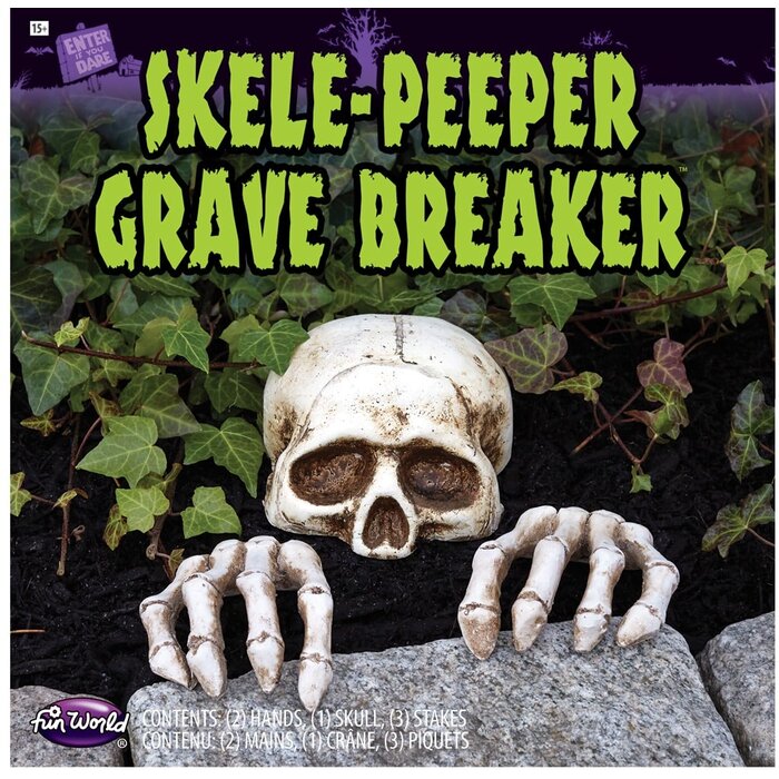 Fun World Skeleton peeper - Halloween decoration skeleton with hands