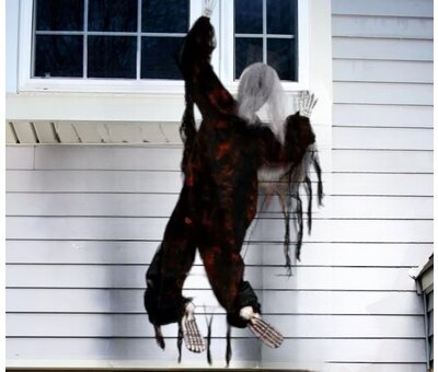 Fun World Klimmende zombie 150cm - Halloween decoratie klimmende zombie