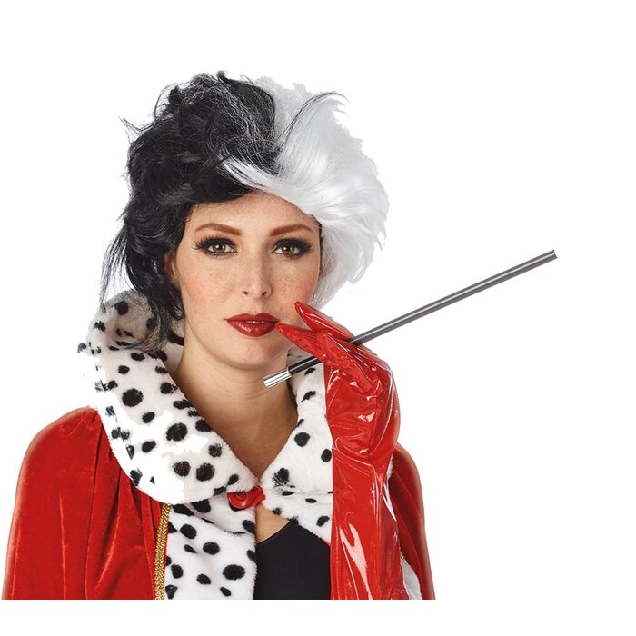 Partyline Wig Cruella - Wig black and white