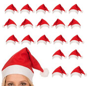 Breaklight.be 48 chapeaux de Père Noël rouge | Bonnet de Noel | Santa | Noël