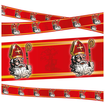 Funny Fashion Decoratie banner Sinterklaas 610cm x 8 cm