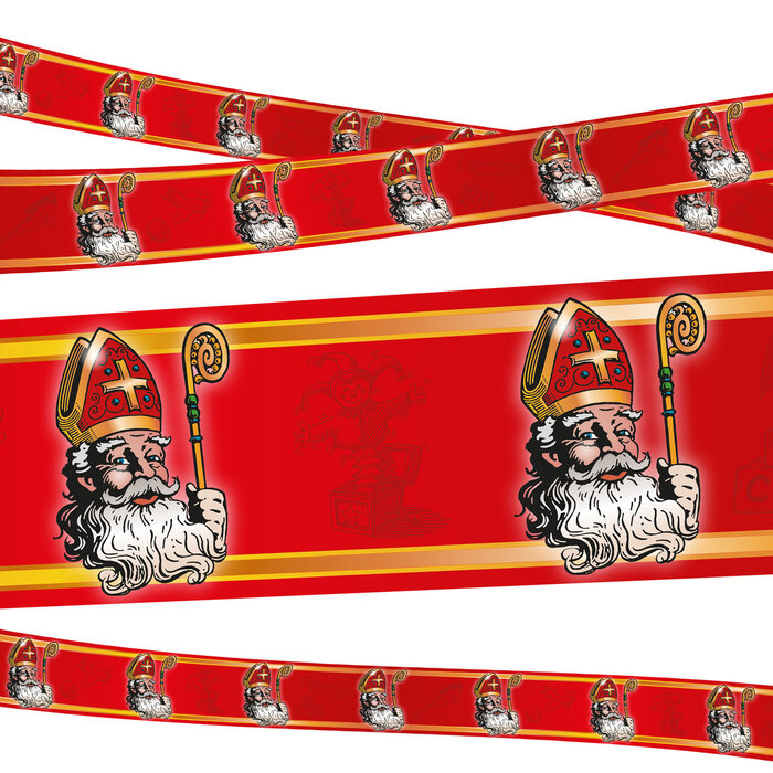 Funny Fashion Decoratie banner st Nicolas  610cm x 8 cmv- st Nicolas garland