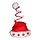 Santa hat spiral with 5 star lights - Red Santa hat with LED