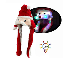 Breaklight.be Luxurious Plush Santa Hat with 20 LED lights