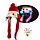Luxurious Plush Santa Hat with 20 LED lights - Moving mustache
