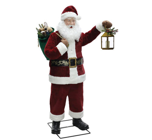 Seasonal Vision Internationale Bewegende Kerstman 1m80 - Deluxe decoratie kerstman