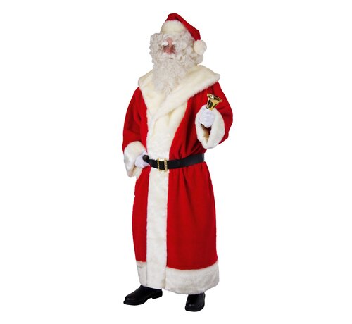 Seasonal Vision Internationale Luxury Plush Santa Claus coat - luxury Santa hat and belt