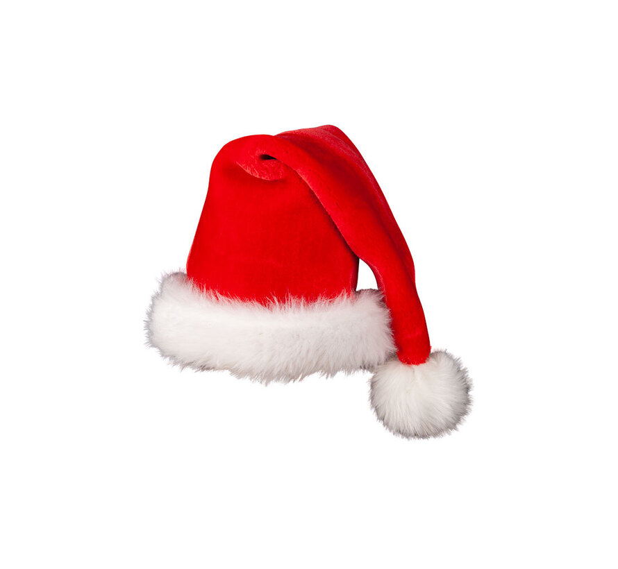 Chapeau de Père Noël en peluche de luxe - Magnifique chapeau de Père Noël en peluche
