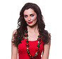 Christmas ball necklace - Christmas balls in gold, green and red