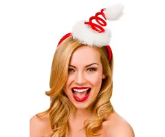 Wicked Costumes Christmas diadem with spiral Santa hat