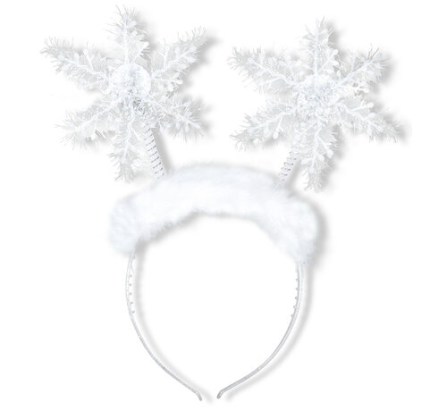 Widmann Luxe Kerstdiadeem met sneeuwvlokken- Kerstfeest accessoir