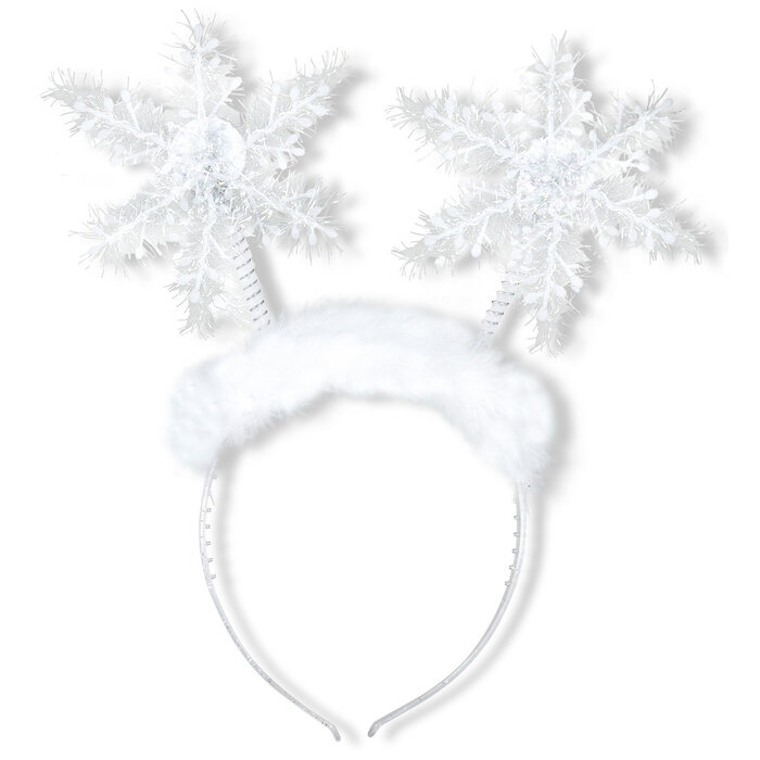 Widmann Luxe Kerstdiadeem met sneeuwvlokken- Kerstfeest accessoir