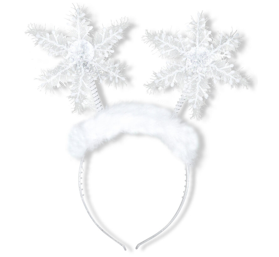 Luxe Christmas diadem with snowflakes  - Christmas party accessory