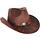 Cowboyhoed lederlook bruin - Western Hoed voor volwassenen