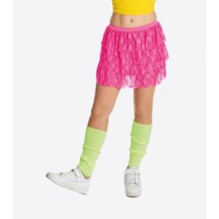 Partyline Tutu rose fluo - Jupe dentelle rose fluo