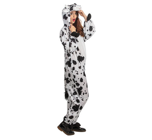 Partyline Koe kostuum plush  - Luxe jumpsuit koeienpak