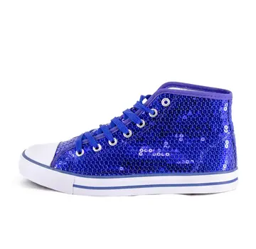 Party Factory Sneaker blauwe  glitter schoenen - maat 38