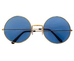 Partyline Hippie blue round XL glasses for adults