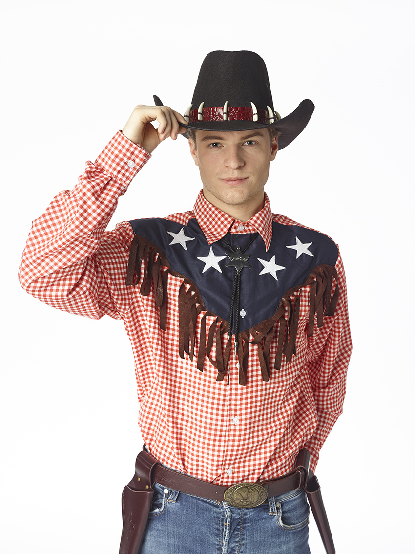 Partyline Cowboy hat black - Cowboy hat with decorative teeth