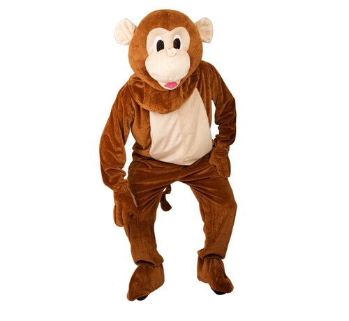 Partyline Monkey mascot costume - Jumpsuit costume in plush