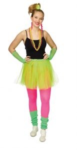 Partyline Tutu vert fluo - Tutu vert longueur moyenne - Tutu 40 cm