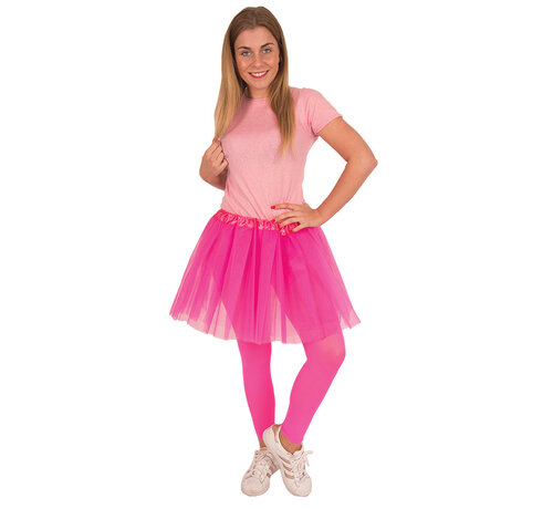 Partyline Neon roze Tutu - Roze Tutu medium lengte - Tutu 40 cm