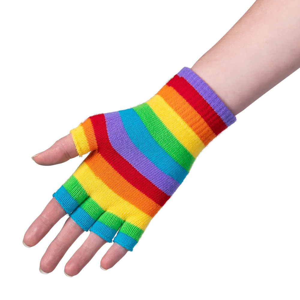 Boland Rainbow gloves- Rainbow glovess without finger tips