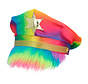 Regenboog Sheriff pet - Regenboog politiepet met fluffy kap