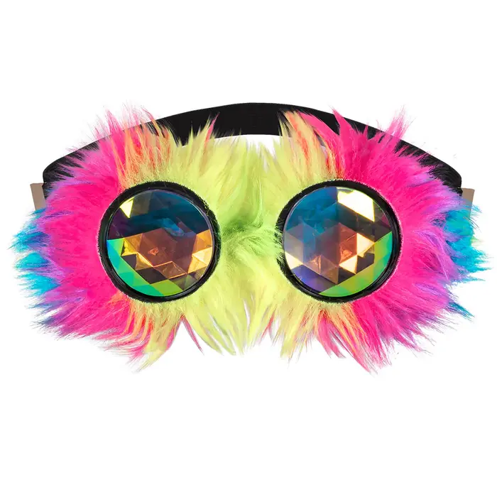 Boland Rainbow Party Glasses Rave - Lunettes de fête avec peluche arc-en-ciel