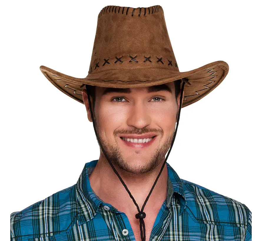 Cowboy hat Elroy brown - Brown cowboy hat