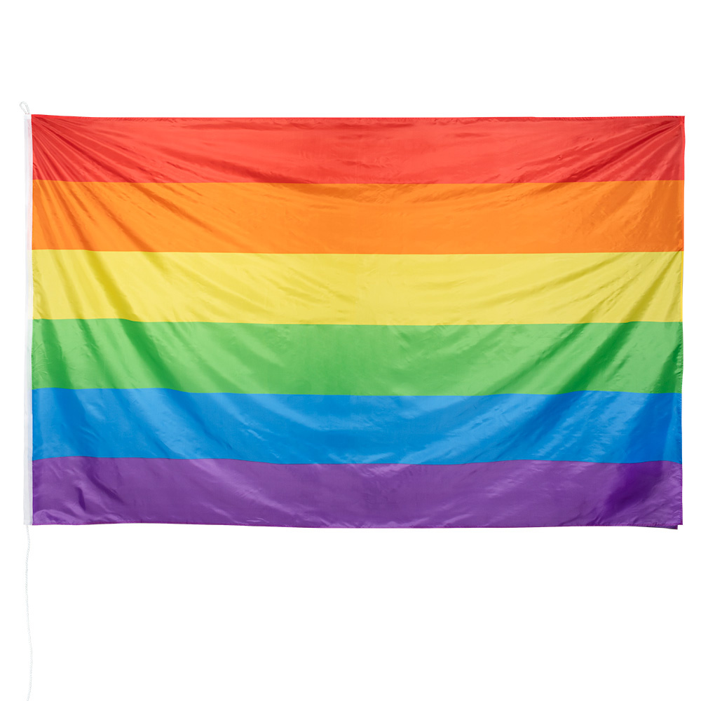Boland Drapeau polyester Arc-en-ciel (200 x 300 cm) - Grand drapeau polyester arc-en-ciel