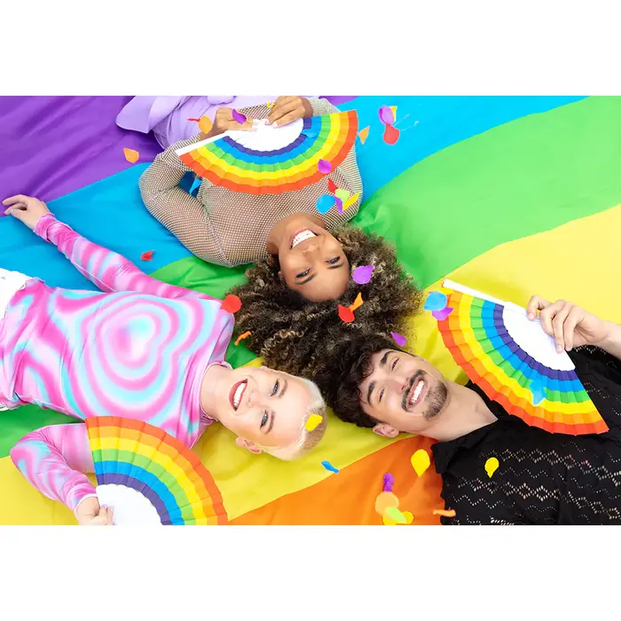 Boland Polyester vlag Regenboog (200 x 300 cm) - Grote regenboog polyester vlag