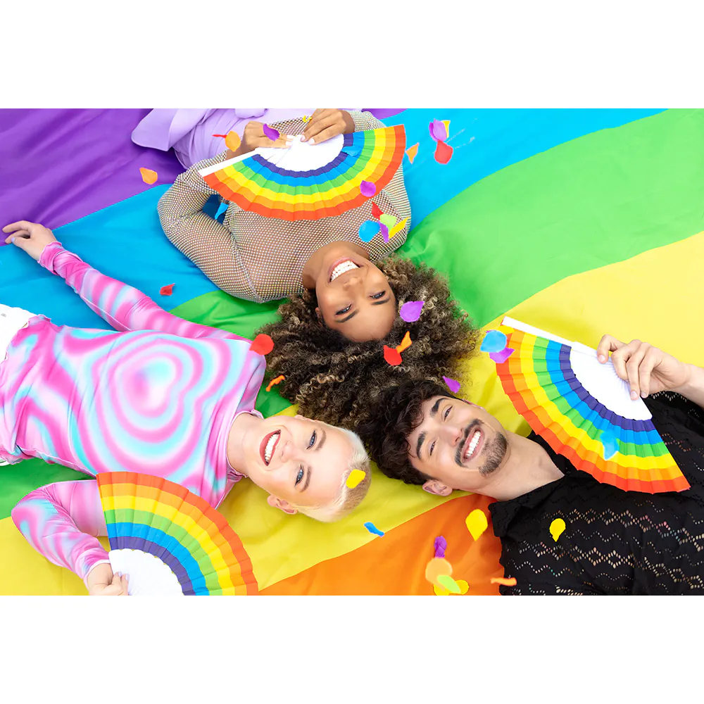 Boland Drapeau polyester Arc-en-ciel (200 x 300 cm) - Grand drapeau polyester arc-en-ciel