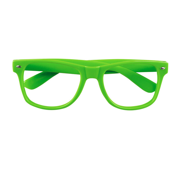 Boland Lunettes de fête vert fluo - Lunettes de fête en vert fluo