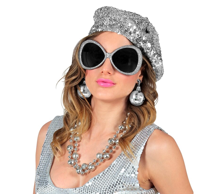 Disco accessories dress up set Babe - Silver disco dress up set