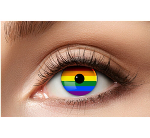 Eyecatcher Lentilles de couleur Pride - Lentilles annuelles Colorful Rainbow