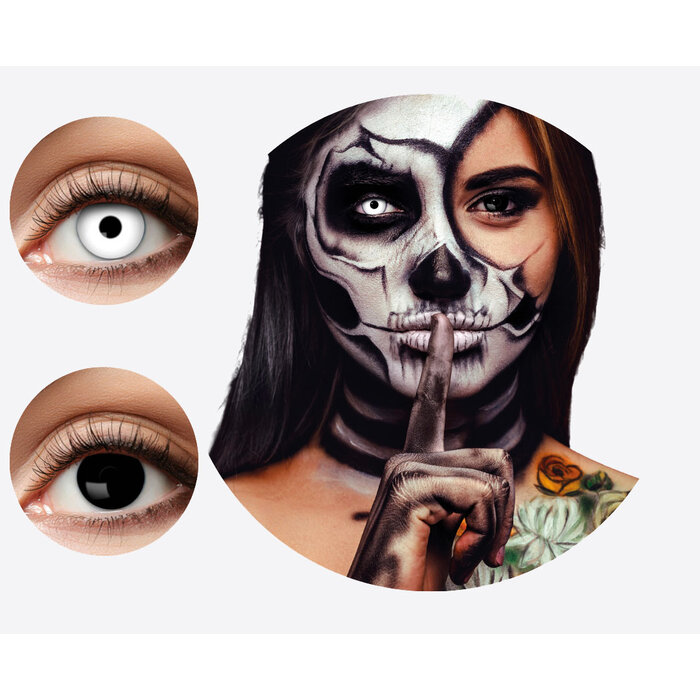Zoelibat - Eyecatcher Duo Color Lenses Black vs White - Unique Fantasy lenses - 2 colors