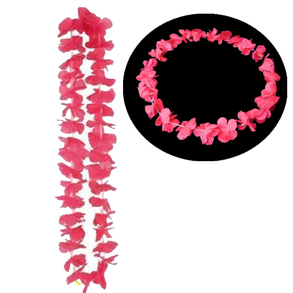 Breaklight.be Neon pink Hawaii leis 12 Pieces - Neon Hawaii garlands