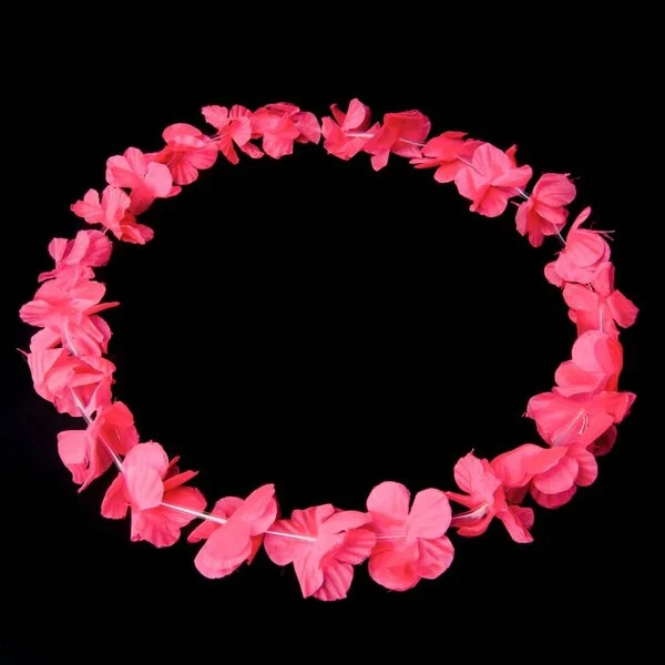 Breaklight.be Neon pink Hawaii leis 12 Pieces - Neon Hawaii garlands