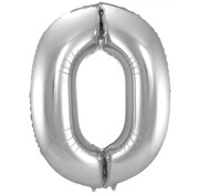 FOLAT Ballon Aluminium Chiffre 0  Argenté - 86 cm